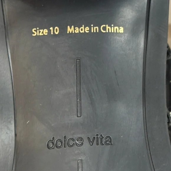 DOLCE VITA STELLA RYE BLACK LEATHER STUDDED STRAPPY HEELED SANDALS - Picture 15 of 16